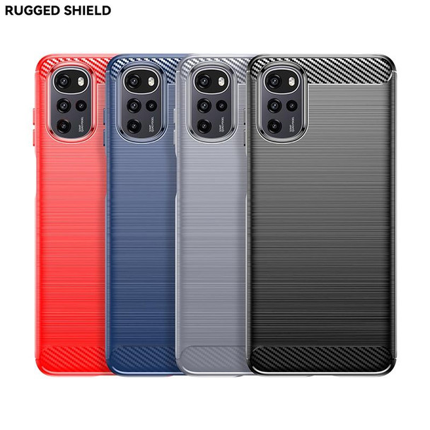 For OPPO A77s Brushed Texture Carbon Fiber TPU Phone Case(Red)