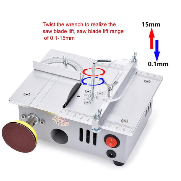 S6  96W Multifunctional Model Desktop Mini Table Saw Cutter,Spec: Standard Version(EU Plug)