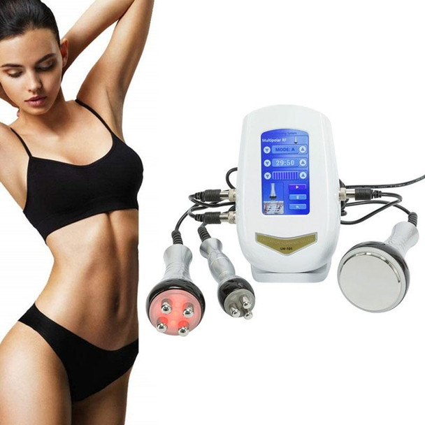 3-in-1 40K Ultrasonic Fat Blasting Device  Radio Frequency Beauty Device Metal Handle(EU Plug)