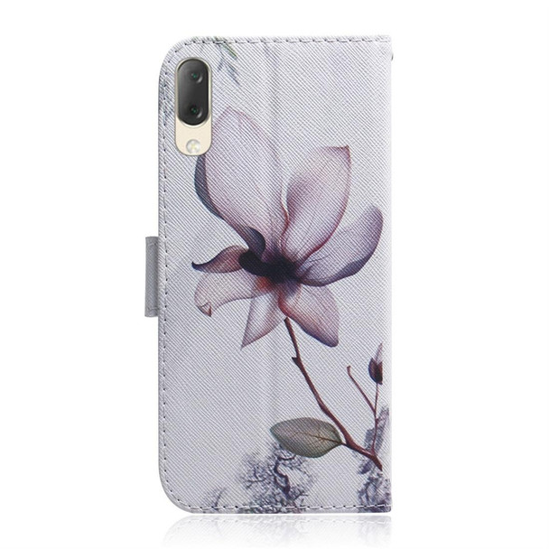 Magnolia Flower Pattern Coloured Drawing Horizontal Flip Leather Case for Sony Xperia L3, with Holder & Card Slots & Wallet