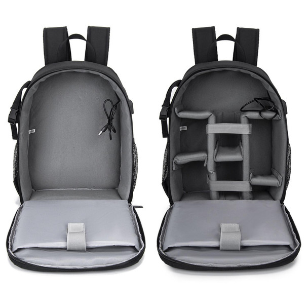 CADeN D6 IV Expandable Camera Backpack Shoulders Camera Lens Bag, Size:28 x 17 x 38cm(Black)