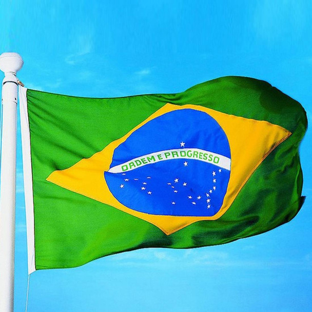 Polyester Material Brazil Flag, Size: 150*90cm