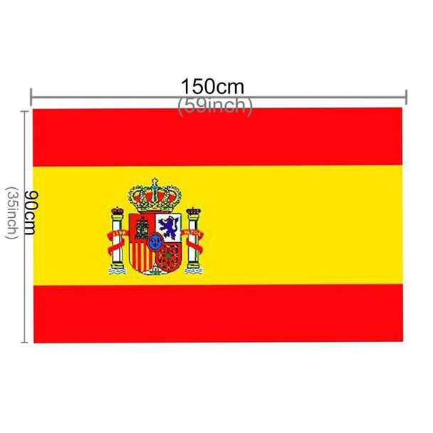 Polyester Material Spain Flag, Size: 150*90cm