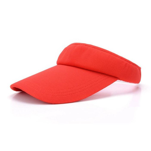 2 PCS Lightweight and Comfortable Visor Cap for Women in Outdoor Golf Tennis Running Jogging Adjustable Strap (Red)