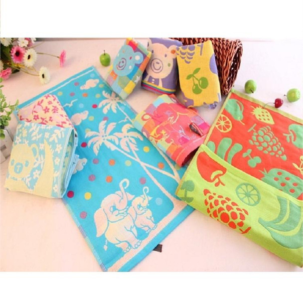 Three Layers of Gauze Children Cotton Towel Random Style Delivery, Size:28x28cm