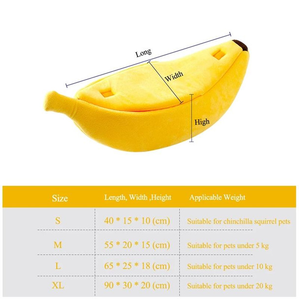 Creative Kennel Banana Shape Cat Litter Winter Warm Pet Nest, Size:M(Yellow)