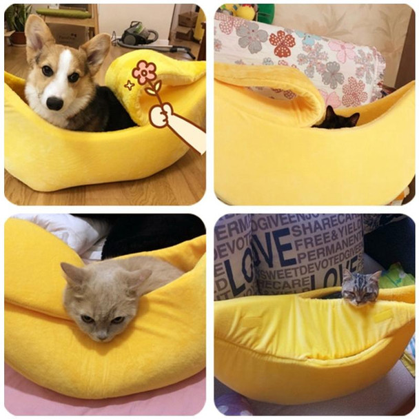 Creative Kennel Banana Shape Cat Litter Winter Warm Pet Nest, Size:M(Green)
