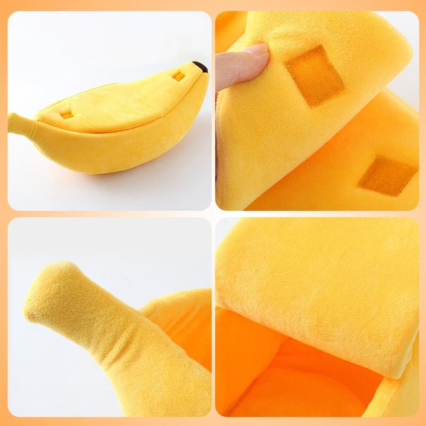 Creative Kennel Banana Shape Cat Litter Winter Warm Pet Nest, Size:L(Yellow)