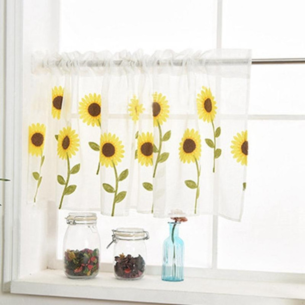 Simple Daisy Half Curtain Balcony Bedroom Curtain Light Curtain