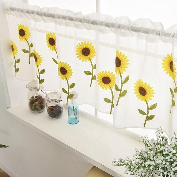 Simple Daisy Half Curtain Balcony Bedroom Curtain Light Curtain