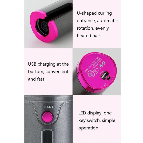 Portable USB Charging Wireless Curler Lazy Automatic Curling Rod(Patented White)