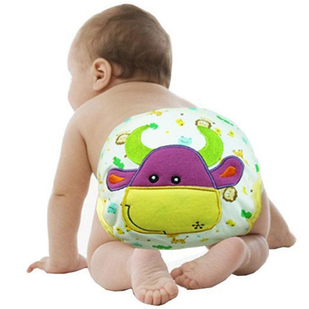Cotton Baby Waterproof Leak-proof Breathable Washable Diapers, Size:Average(Ladybug)