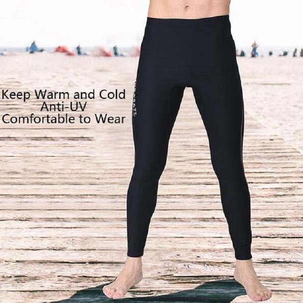 DIVE&SAIL 1.5mm Thick Warm Diving Pants Split Snorkeling Pants Sailing Surfing Winter Swimming Trunks for Men, Size:S(Gray)