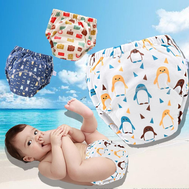 6 Layer Baby Diaper Waterproof  Reusable Cloth Diapers Baby Cotton Training  Underwear Pants Diaper M6-12KG(Trojan)