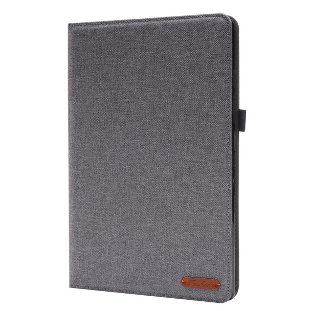 Lenovo M10 Plus 10.3 inch TB-X606 / TB-X606F Horizontal Flip TPU + Fabric PU Leather Tablet Case(Grey)