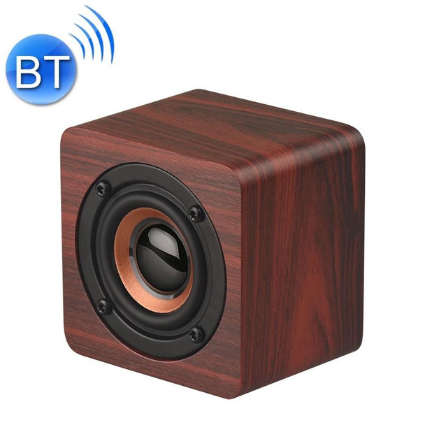 Q1 Wooden Mini Portable Mega Bass Wireless Bluetooth Speaker (Red)