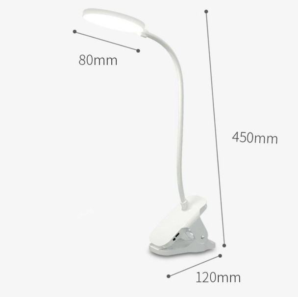 Charging 2500mAh LED Clip Desk Lamp USB Eye Protection Bedside Lamp