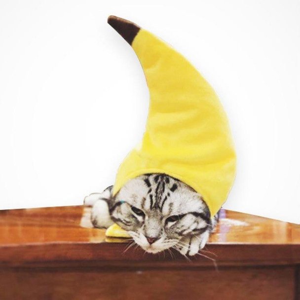 Creative Turned Funny Pet Cat Teddy Festival Funny Banana Headgear