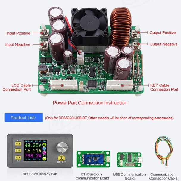 DPS5020 50V/20A CNC DC Adjustable Voltage Regulated Power Buck Module