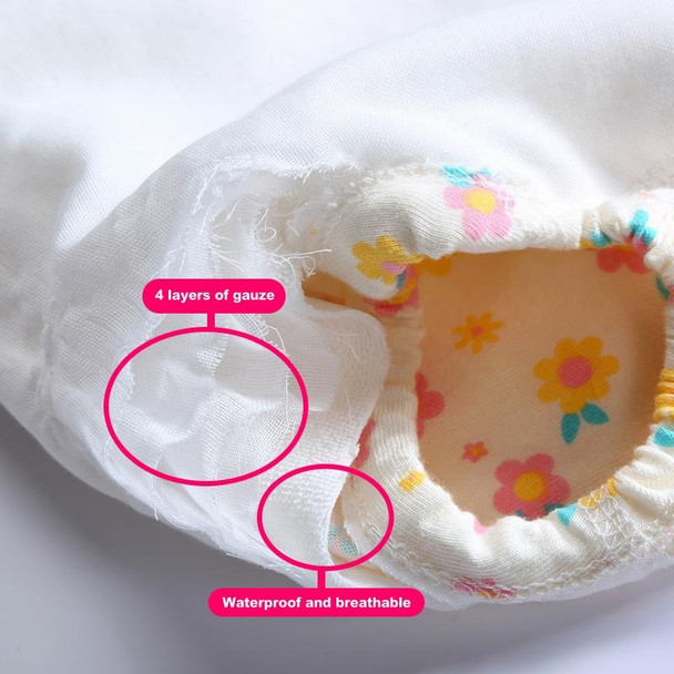 Baby Cotton Washable Four-layer Gauze Diaper, Suitable Height:80 Yards(Sakura)
