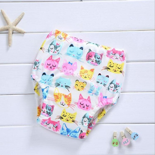Baby Cotton Washable Four-layer Gauze Diaper, Suitable Height:110 Yards(Colorful Cat)
