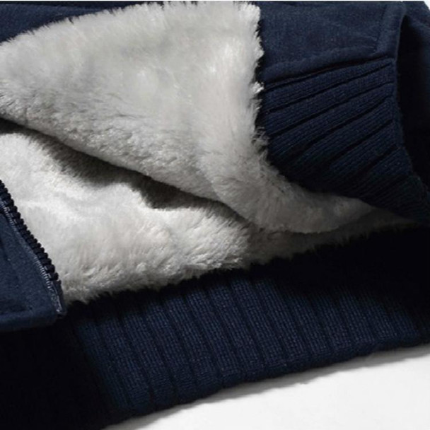 Winter Parka Men Plus Velvet Warm Windproof Coats Large Size Hooded Jackets, Size: XXXL(Gray)
