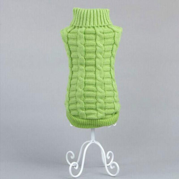 High-elastic Solid Color Dog Sweater Teddy Dog Clothes, Size:S(Green)