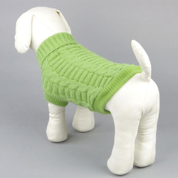 High-elastic Solid Color Dog Sweater Teddy Dog Clothes, Size:XL(Green)
