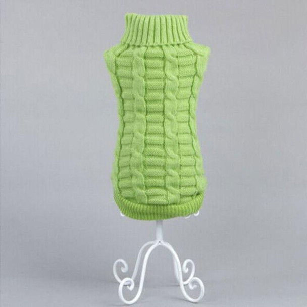 High-elastic Solid Color Dog Sweater Teddy Dog Clothes, Size:M(Green)