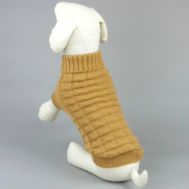 High-elastic Solid Color Dog Sweater Teddy Dog Clothes, Size:XXL(Yellow)