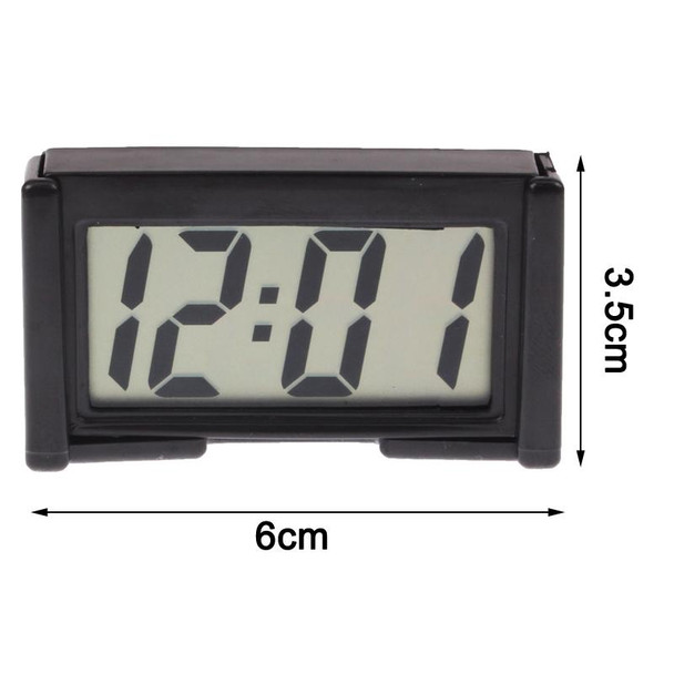 LCD Digital Electronic Car Clock Car Interior Accessory Date Calendar Time Display(Black)