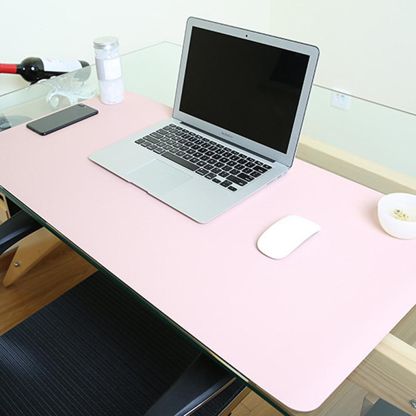 Multifunction Business PU Leather Mouse Pad Keyboard Pad Table Mat Computer Desk Mat, Size: 80 x 40cm(Pink)