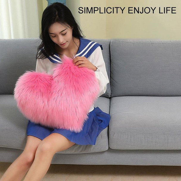 Home Cushion Pillow can be Washed without Core Heart-shaped Pillowcase, Size: 40x50cm(White)