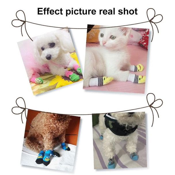 2 Pairs Cute Puppy Dogs Pet Knitted Anti-slip Socks, Size:S (Big Mouth Duck)
