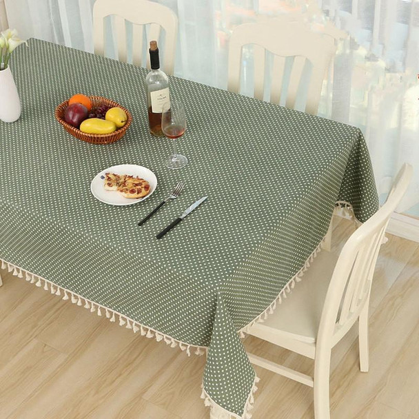 Cloth Cotton Dining Tablecloth Decoration Cloth, Size:140x200cm(Blue Dots)