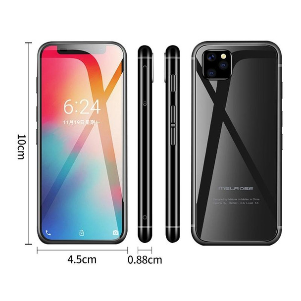 MELROSE 2019, 3GB+32GB, Face ID & Fingerprint Identification, 3.4 inch, Android 8.1 MTK6739V/WA Quad Core up to 1.28GHz, Network: 4G, Dual SIM, Support Google Play (Black)