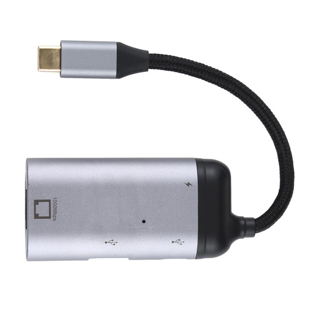 Type-C / USB-C Male to RJ45 Female  + Type-C / USB-C Female + USB Female Adapter Converter