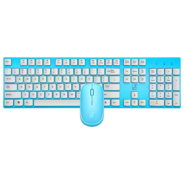 ZGB 8820 Candy Color Wireless Keyboard + Mouse Set (Blue)