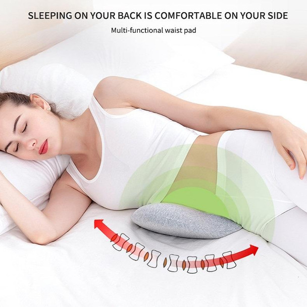 Memory Foam Lumbar Spine Cushion Pregnant Women Sleeping Lumbar Pillow(Dark Gray Crescent)