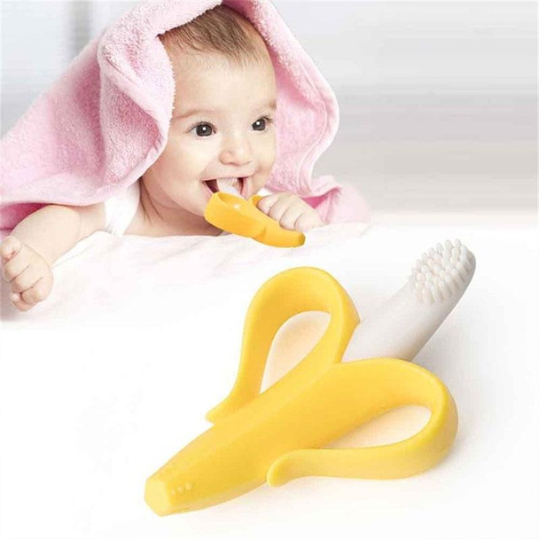 3 PCS Newborn Baby Banana Silicone Teether Bite(Pink)