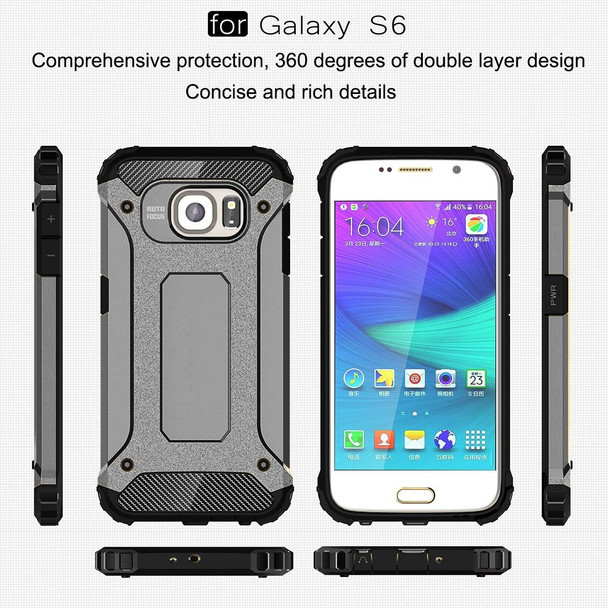 For Galaxy S6 / G920 Tough Armor TPU + PC Combination Case (Grey)