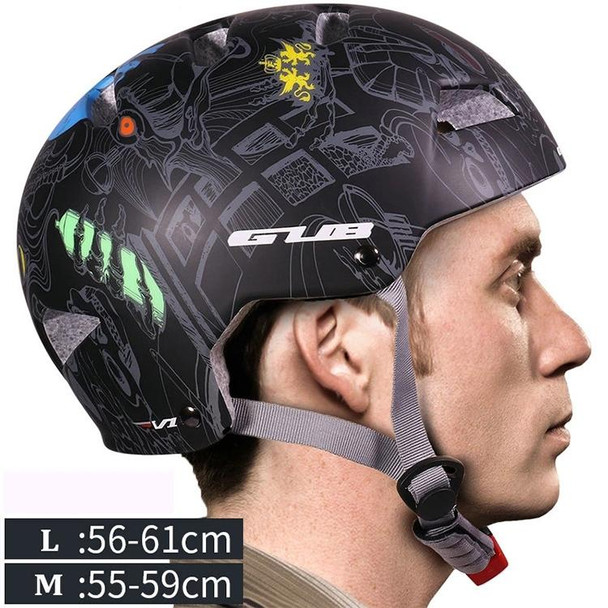 GUB V1 Professional Cycling Helmet Sports Safety Cap, Size: M(Black)