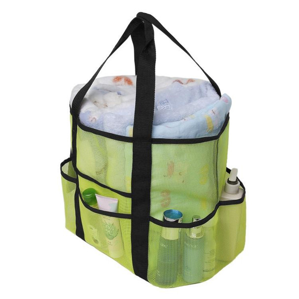 Beach Storage Bag Mesh Toiletry Cosmetic Bag (Green)