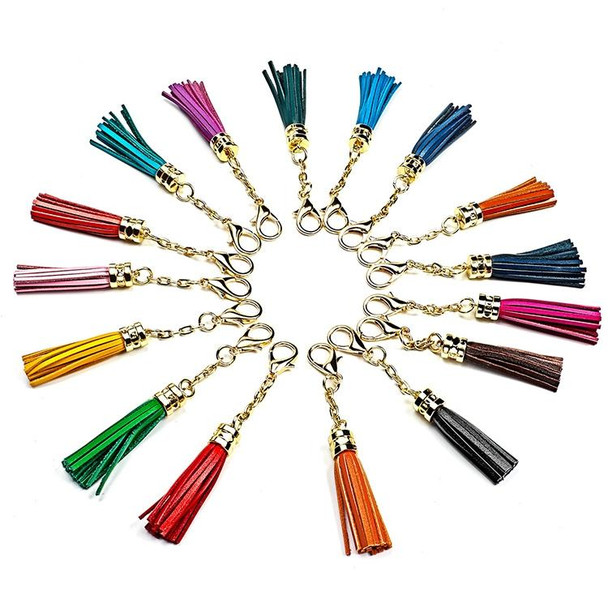 LS01 Tassel Zinc Alloy Keychain Car Hanging Bag Pendant (Orange)