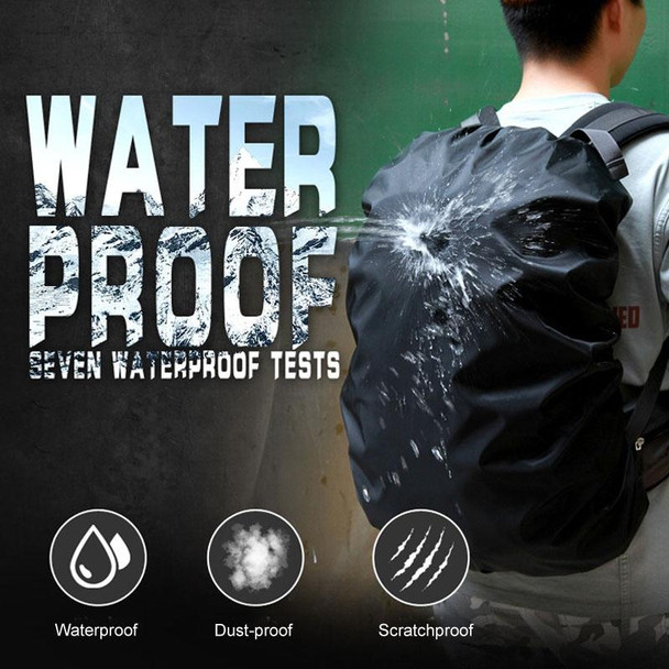 80L Adjustable Waterproof Dustproof Backpack  Rain Cover Portable Ultralight Protective Cover(Black)