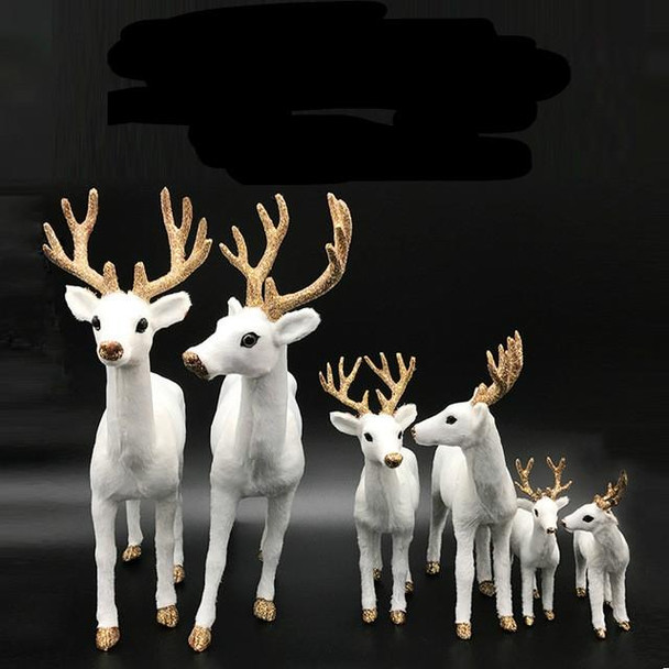 Simulation Deer Home Ornaments Plush Christmas Deer Doll Holiday Decorations, Size:15x15cm, Specification:Twist Head