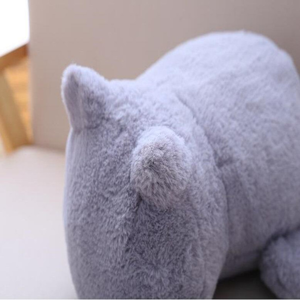 Plush Cat Toy Children Cat Back Shadow Shape Gift Toy Home Decoration Soft Pillow(Gray)