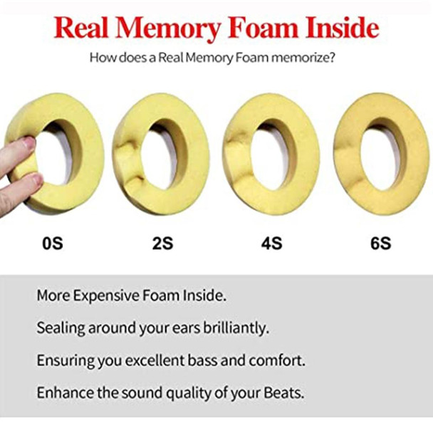 1 Pair Soft Sponge Earmuff Headphone Jacket for Beats Studio 2.0(Black)