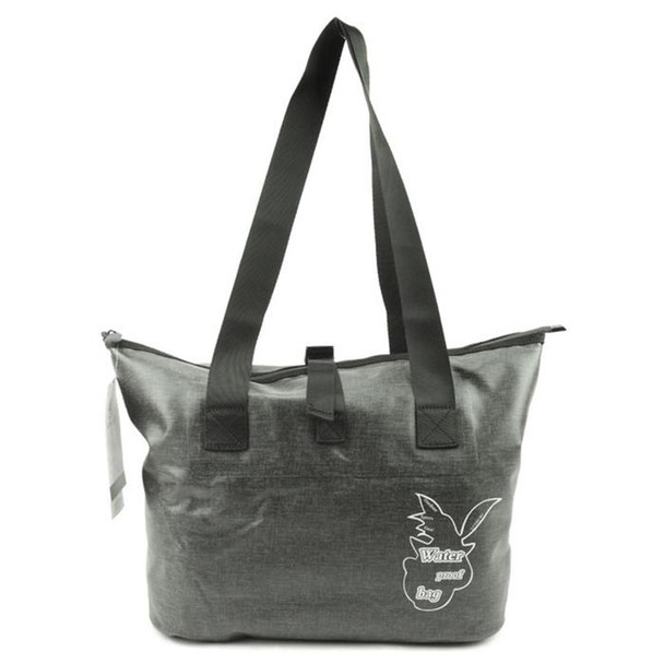 Outdoor Wear-resistant Waterproof Shoulder Bag Dry and Wet Separation Swimming Bag (Dark Gray)