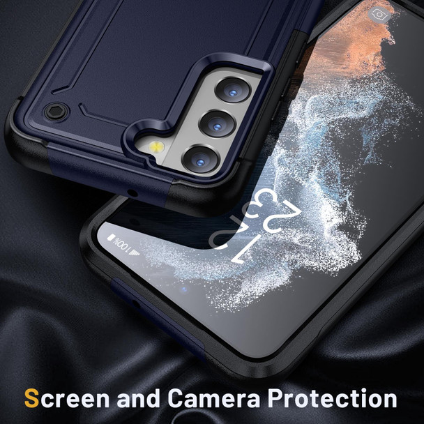 For Samsung Galaxy S21 5G 2 in 1 Soft TPU Hard PC Phone Case(Blue)